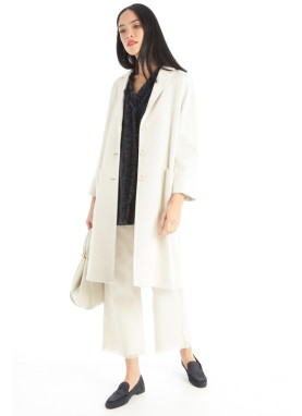 S Max Mara - lniany płaszczyk